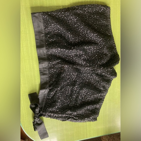 J Crew Collection Sequin Shorts with side bow/zipper and pockets - Picture 3 of 4